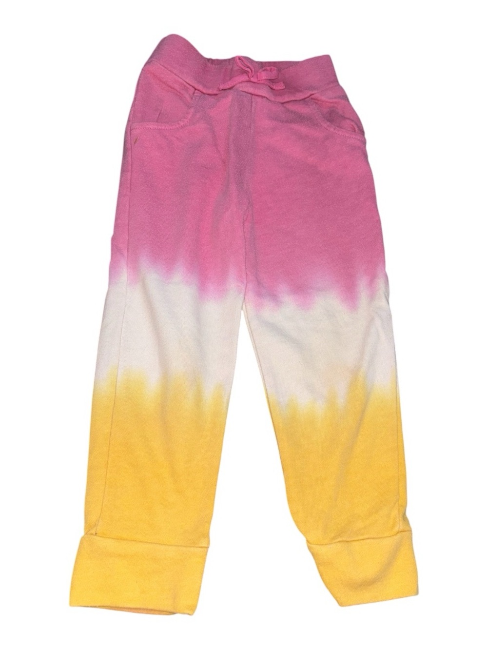 Garanimals Kids Ombre Tie Dye Sweatpants Pink Yellow White Size 4T
